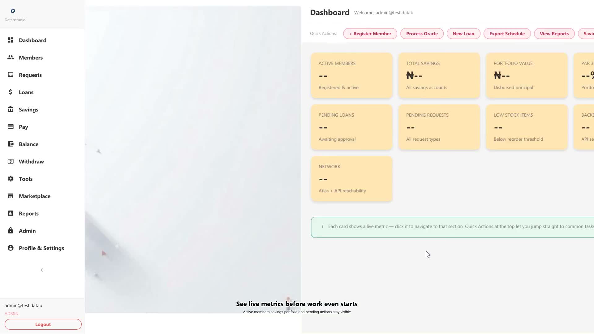DatabStudio dashboard visual